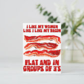 Vrouwen als Bacon Briefkaart (Staand voorkant)