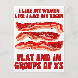 Vrouwen als Bacon Briefkaart