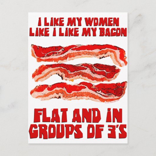 Vrouwen als Bacon Briefkaart (Voorkant)