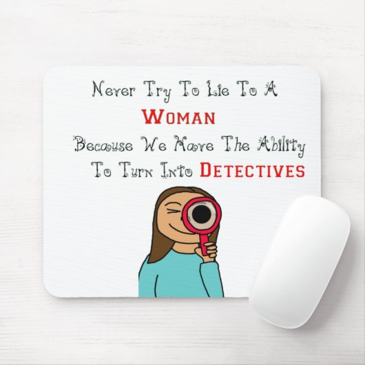 vrouwen als detectiegangers muismat (Met muis)