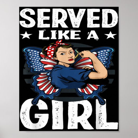 Vrouwen als een meisje-Vrouw veteranen Poster (Voorkant)