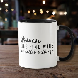 Vrouwen als fijne wijn worden beter met de leeftij mok