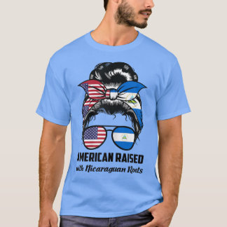 Vrouwen Amerikaan opgevoed met Nicaraguaanse worte T-shirt