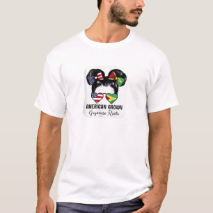 Vrouwen Amerikaans Grown Guyanese Roots Girl Guyan T-shirt