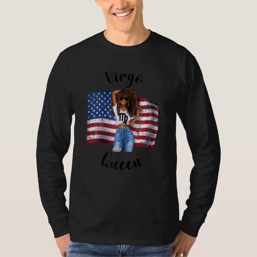 Vrouwen Amerikaanse Maagd Koningin Afro Afrikaanse T-shirt (Voorkant)