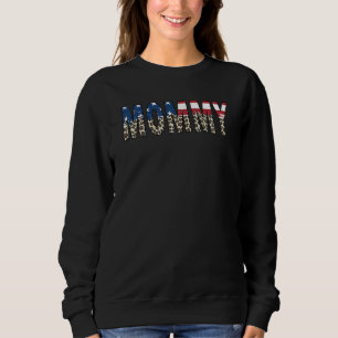 Vrouwen Amerikaanse mama luipaard Amerikaanse vlag Trui