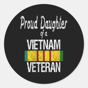 Vrouwen Amerikaanse militaire familie - trotse doc Ronde Sticker