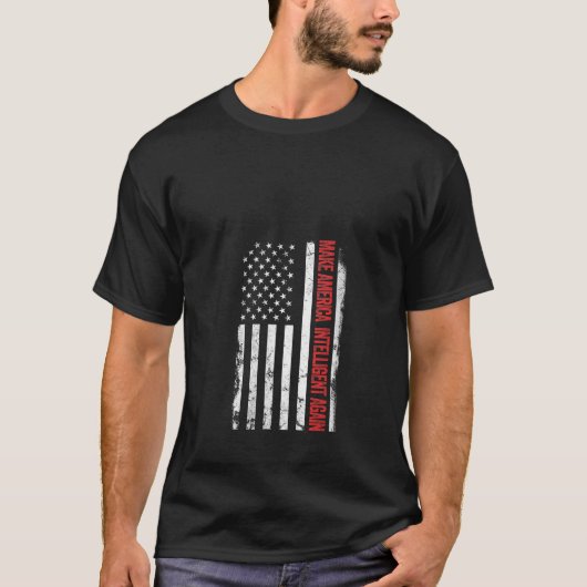 Vrouwen Amerikaanse vlag maken Amerika Intel T-shirt (Voorkant)