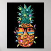 Vrouwen Ananas Kerstboom Lights Xmas Vrouwen Poster (Voorkant)
