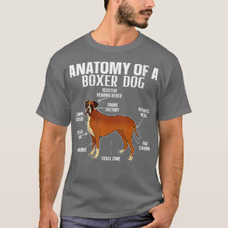 Vrouwen Anatomie van een Boxer DOG Funny Dogs love T-shirt