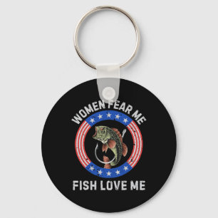 Vrouwen Angst Me Vissen Love Me B Vissen Humor Sleutelhanger