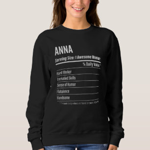 Vrouwen Anna Nutritional Facts Serving Size Calori Trui