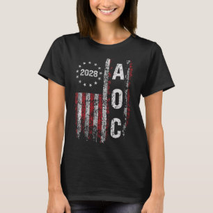 Vrouwen AOC Alexandria Ocasio Cortez 2028 voor Pre T-shirt