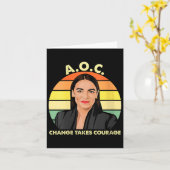 Vrouwen AOC Alexandria Ocasio-cortez Eerste Vrouw Kaart (Gele Bloem)