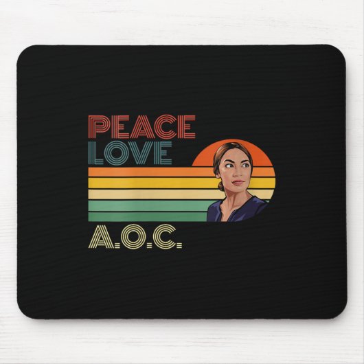 Vrouwen AOC Alexandria Ocasio-cortez Eerste Vrouw  Muismat (Voorkant)