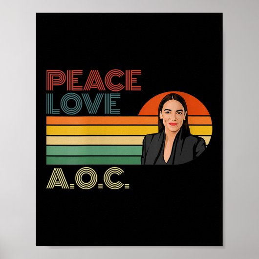 Vrouwen AOC Alexandria Ocasio-cortez Eerste Vrouw  Poster (Voorkant)