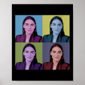 Vrouwen AOC Alexandria Ocasio-cortez Eerste Vrouw  Poster (Voorkant)