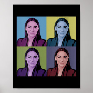 Vrouwen AOC Alexandria Ocasio-cortez Eerste Vrouw  Poster