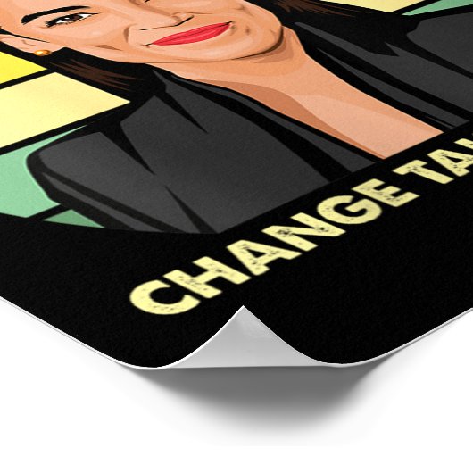 Vrouwen AOC Alexandria Ocasio-cortez Eerste Vrouw  Poster (Hoek)