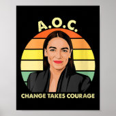 Vrouwen AOC Alexandria Ocasio-cortez Eerste Vrouw  Poster (Voorkant)