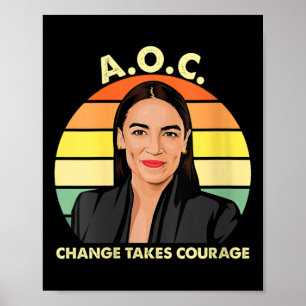 Vrouwen AOC Alexandria Ocasio-cortez Eerste Vrouw Poster