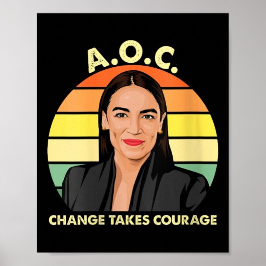 Vrouwen AOC Alexandria Ocasio-cortez Eerste Vrouw  Poster (Voorkant)