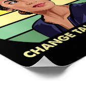 Vrouwen AOC Alexandria Ocasio-cortez Eerste Vrouw  Poster (Hoek)