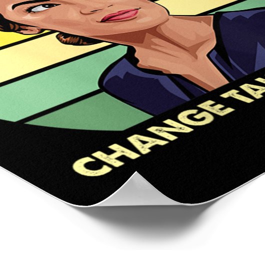 Vrouwen AOC Alexandria Ocasio-cortez Eerste Vrouw  Poster (Hoek)