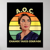Vrouwen AOC Alexandria Ocasio-cortez Eerste Vrouw  Poster (Voorkant)
