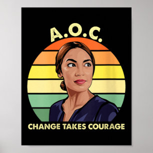 Vrouwen AOC Alexandria Ocasio-cortez Eerste Vrouw Poster