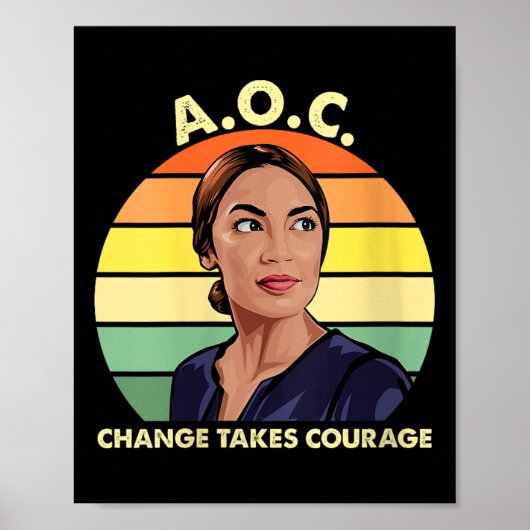 Vrouwen AOC Alexandria Ocasio-cortez Eerste Vrouw  Poster (Voorkant)