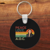 Vrouwen AOC Alexandria Ocasio-cortez Eerste Vrouw  Sleutelhanger (Voorkant)