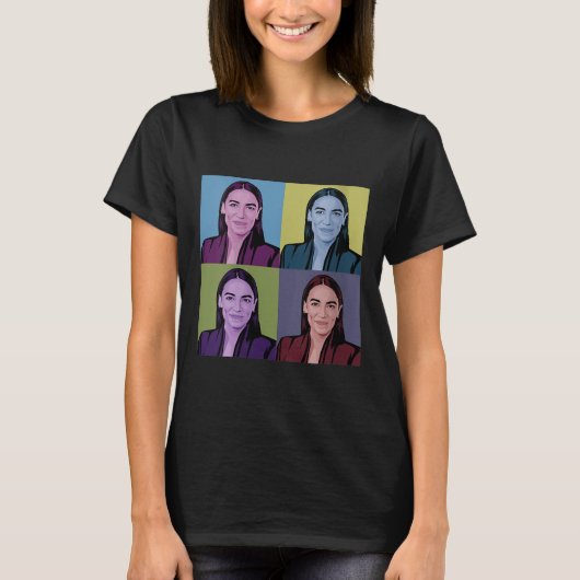 Vrouwen AOC Alexandria Ocasio-cortez Eerste Vrouw T-shirt (Voorkant)