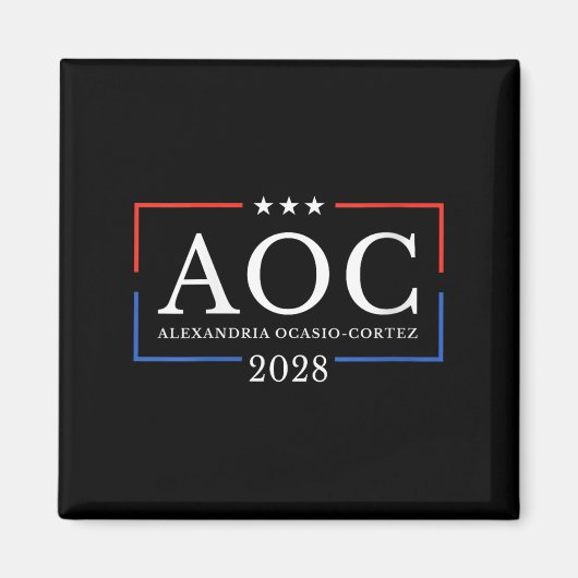 Vrouwen AOC voor President 2028 Eenvoudig teken vo Magneet (Voorkant)