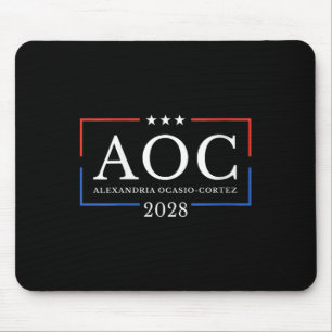 Vrouwen AOC voor President 2028 Eenvoudig teken vo Muismat
