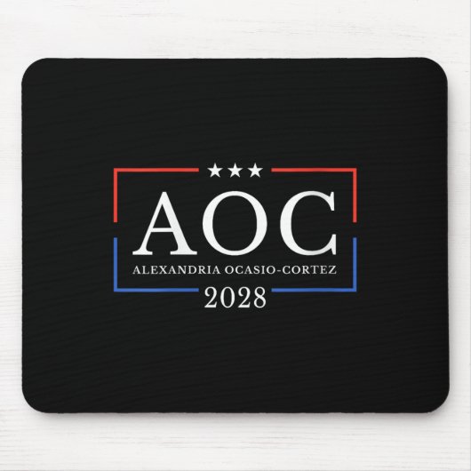 Vrouwen AOC voor President 2028 Eenvoudig teken vo Muismat (Voorkant)
