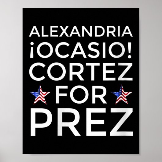 Vrouwen AOC voor President Alexandria Ocasio-Corte Poster (Voorkant)