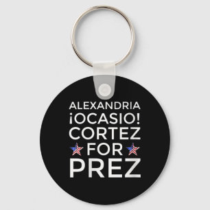 Vrouwen AOC voor President Alexandria Ocasio-Corte Sleutelhanger