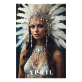 *~ Vrouwen AP53 APRIL Boho VERJAARDAG DIAMANTEN Foto Afdruk (Voorkant)