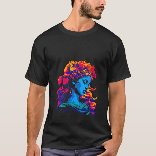 Vrouwen Aphrodite Greek V nek T-shirt (Voorkant)