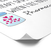 Vrouwen Apotheker Valentijnse Apotheek Technician  Poster (Hoek)