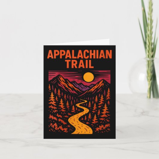Vrouwen Appalachian Trail Wandelen Avontuur Retro Kaart (Voorkant)