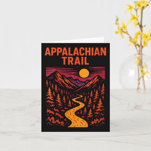 Vrouwen Appalachian Trail Wandelen Avontuur Retro Kaart (Gele Bloem)