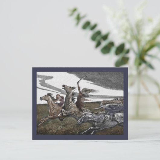 Vrouwen arriveren de ziekte feestdagenkaart (Staand voorkant)