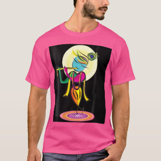 Vrouwen Artistieke kleurrijke Lord Shri Krishna me T-shirt