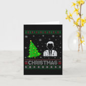 Vrouwen Arts Xmas Tree Lighting Ugly Christmas Kaart (Gele Bloem)