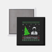 Vrouwen Arts Xmas Tree Lighting Ugly Christmas Magneet (Voorkant / Achterkant)