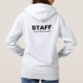 Vrouwen Ash Grey Personeelsleden en personeel toev Hoodie (Achterkant)