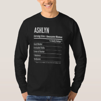 Vrouwen Ashlyn Nutritional Facts Serving Size Calo T-shirt