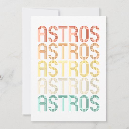 Vrouwen Astros  Kaart (Voorkant)